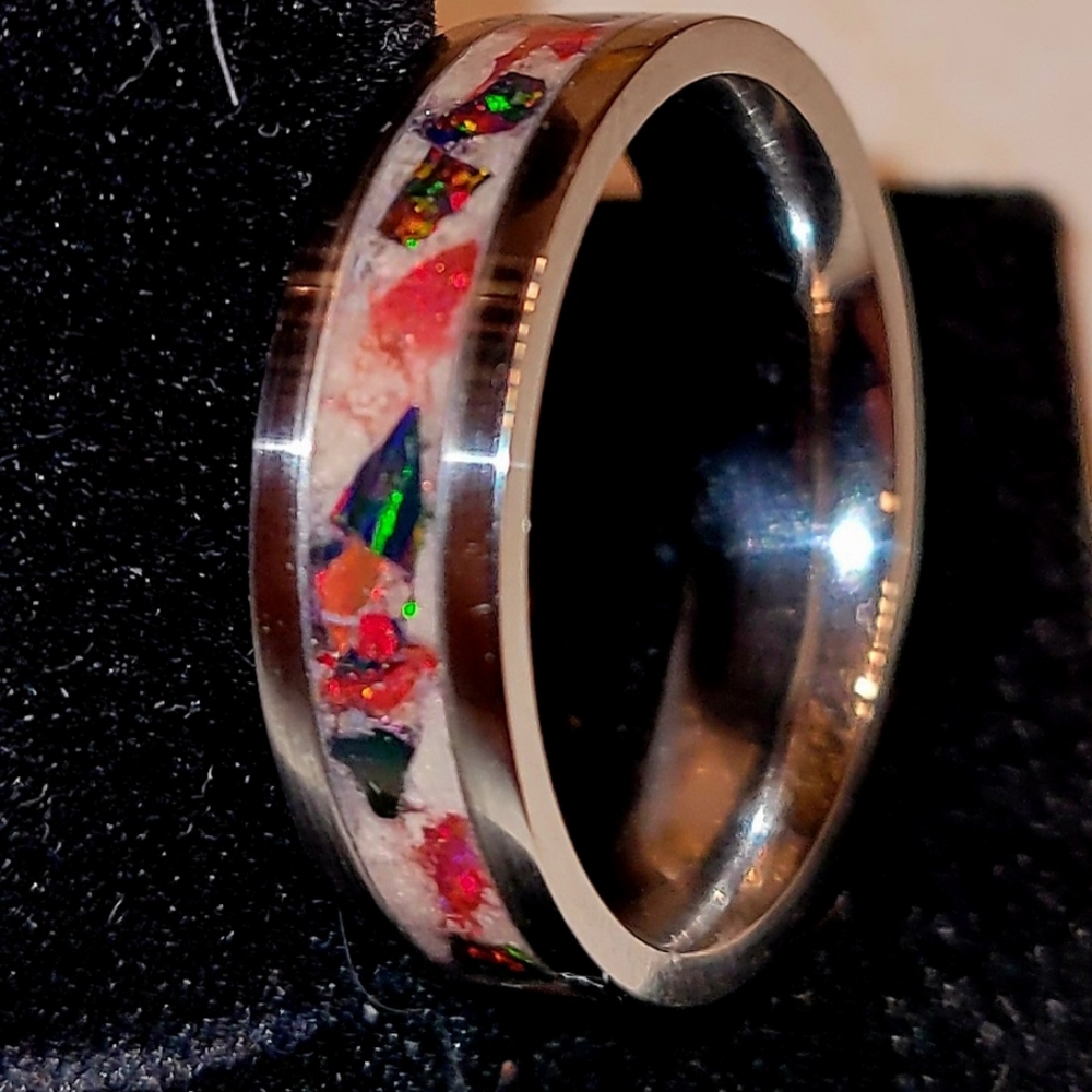 Custom handmade opal ring